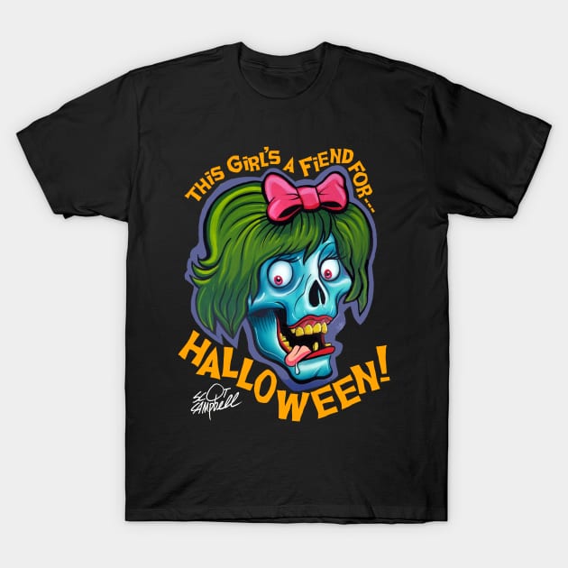 Halloween Girl T-Shirt by SCOT CAMPBELL DESIGNS